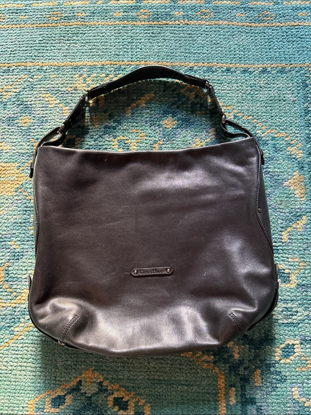 Cole Haan Black Leather Hobo Bag